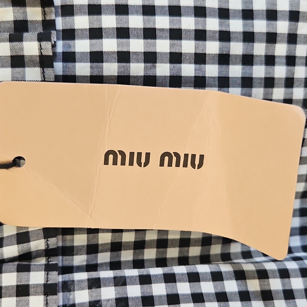 Miu Miu Gingham  Mini Skirt - Picture 2 of 9